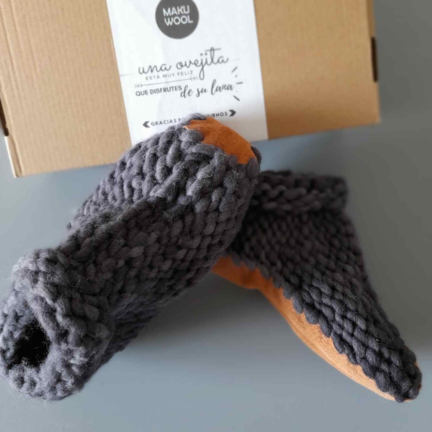 Pantuflas House Shoes Unisex Adulto Grafito Maku Wool