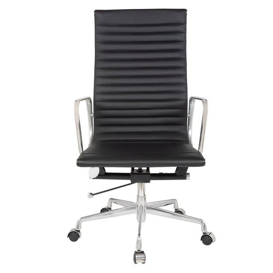 Cargar imagen en el visor de la galería, silla-oficina-ejecutiva-aluminium-alta-negro
